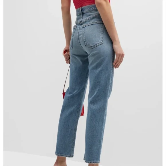 NWT $218 AGOLDE Stovepipe High Rise Straight Jeans in Helm - sizes 25 and 28! - Picture 5 of 7